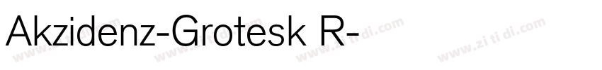 Akzidenz-Grotesk R字体转换